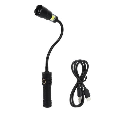 1000LM LED Arbeitsleuchte Magnetische Flexible LED Taschenlampe TYP C Zoombare Taschenlampe mit COB Seite