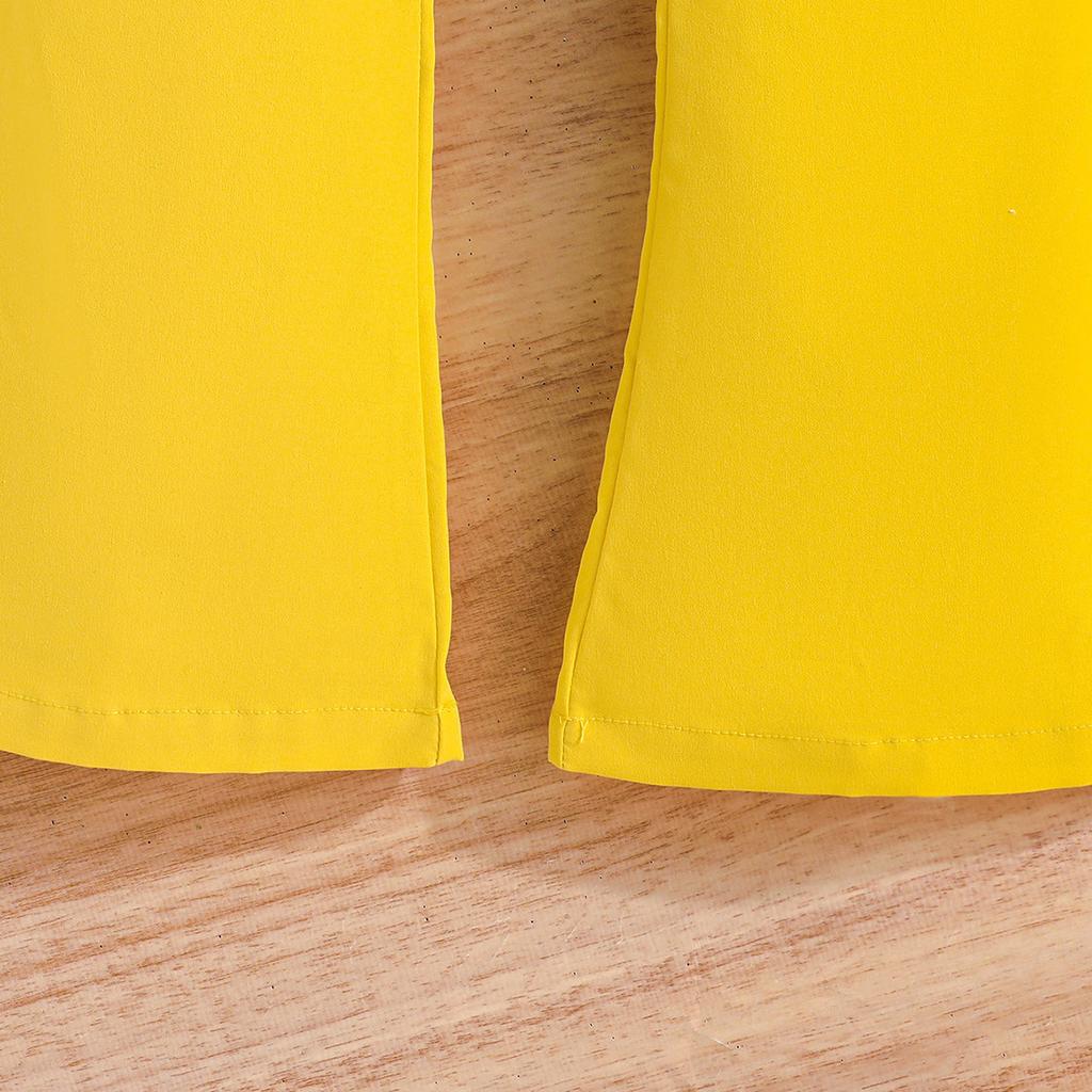 Varmsalg 2-7Å Jentedrakt Sommer Haltertopp Mesh + Utsvingte Bukser Jentemotedrakt Jentebukser