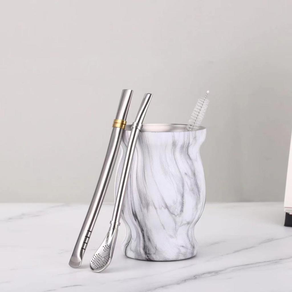 Amazon Hot-selling, Stainless Steel Oz Stainless Steel Mate Tea Cup Gourd Type Heat Insulation Cup Mini Gourd Cup