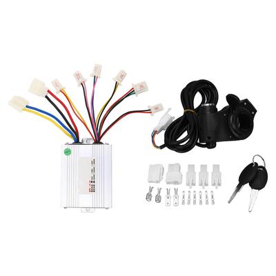 24V 350W Electric Bike Conversion Kit with Thumb Throttle Grip Brush Motor Controller Headlight Switch Set