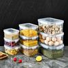 Refrigerator Fruit Vegetable Drain Storage Box, Airtight Lidded Plastic Fresh-Keeping Container, Freezer & Kitchen Food Organizer Bin