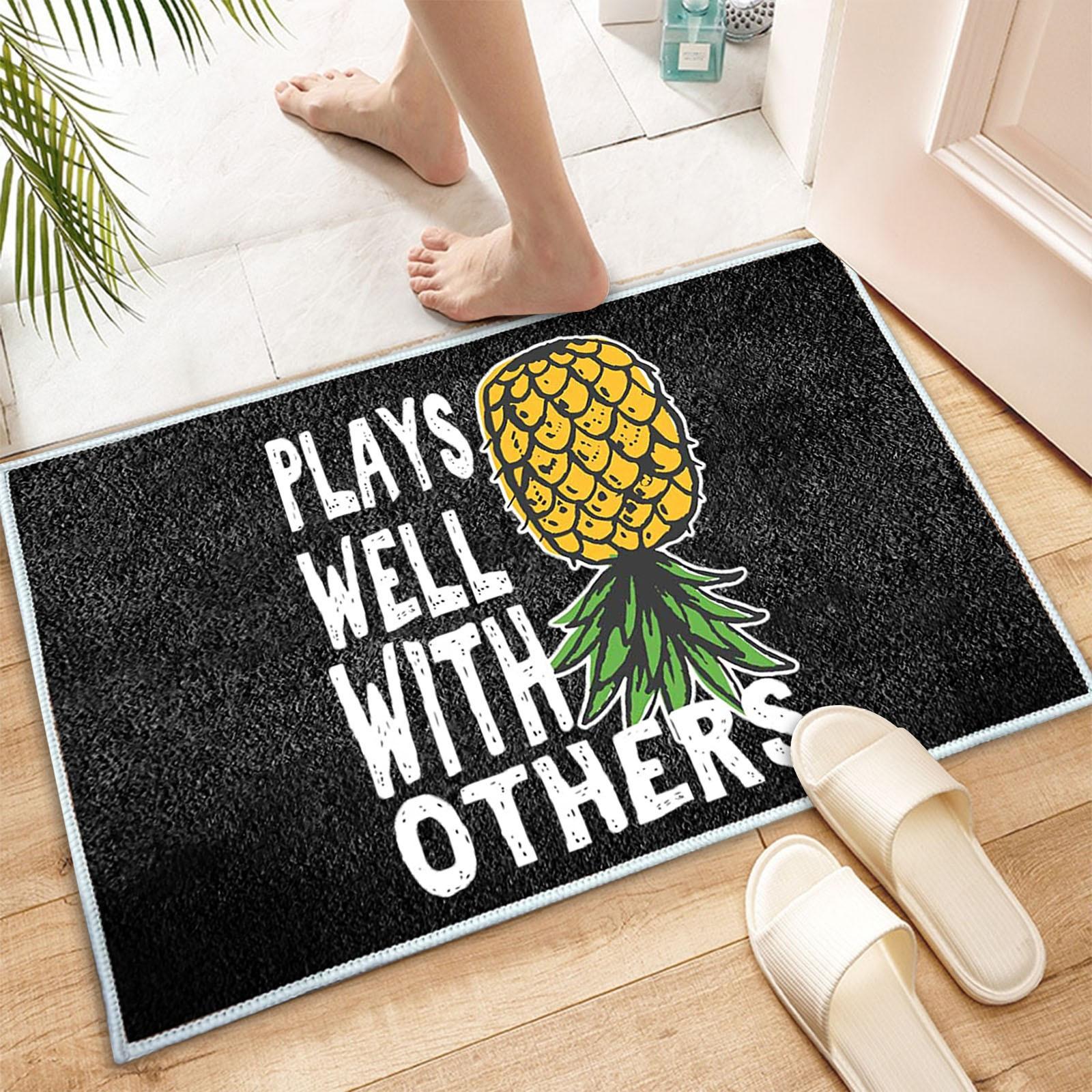 

Machine Washable Crystal Velvet Floor Mats Non Comfortable Standing Mat Ergonomic Rug