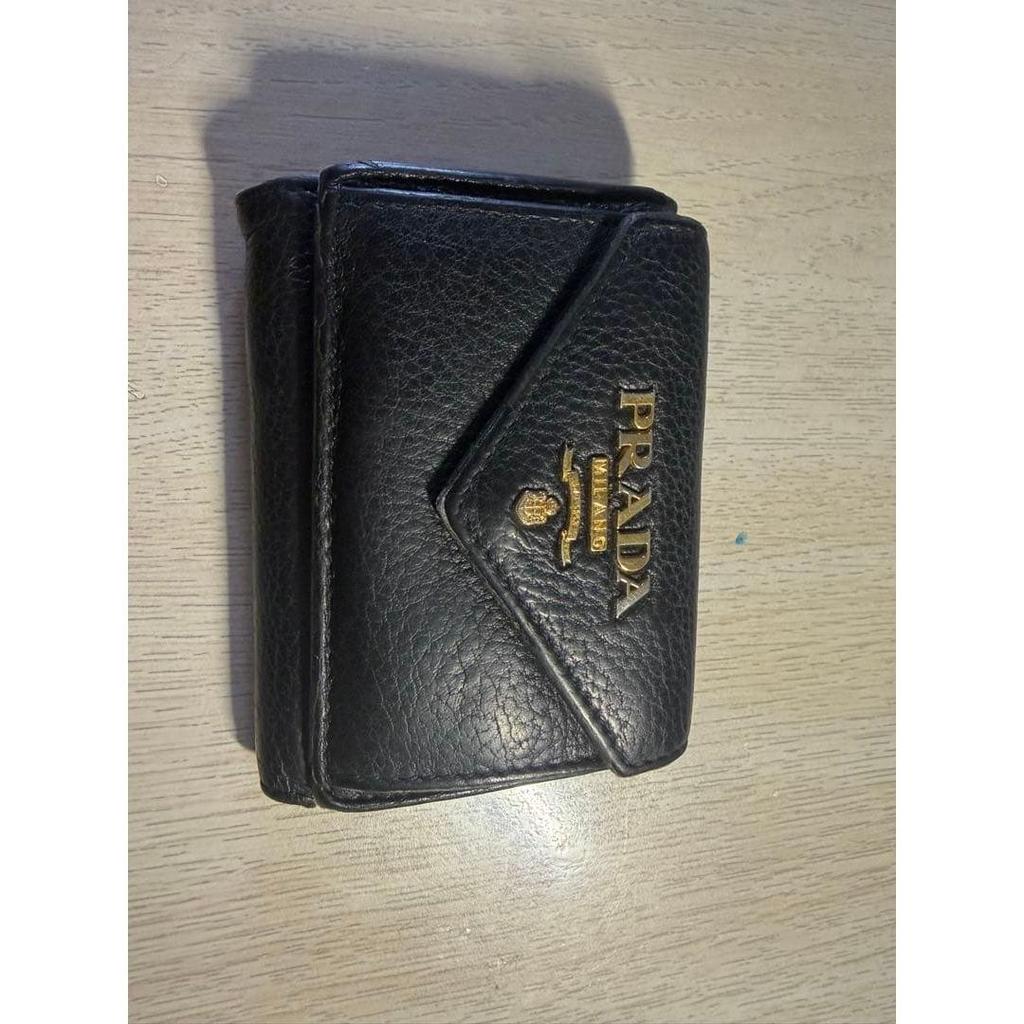 Used PRADA Tri-fold wallet Black