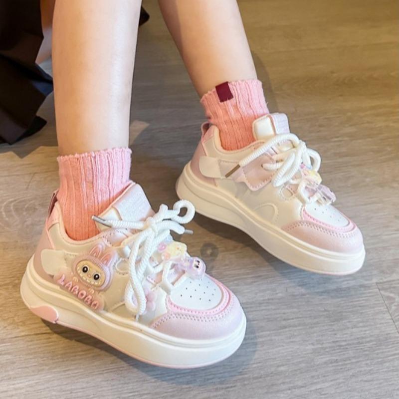 Girls' Cute Cartoon Sports Shoes with Soft Soles and Super Cute Casual Shoes for Children with Thick Soles