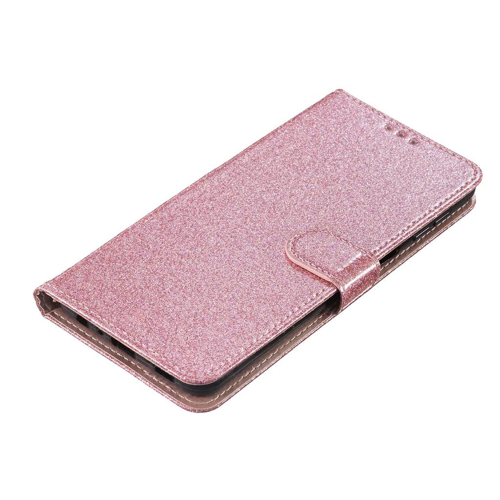For Xiaomi Poco M8 5G/Redmi Note 15 5G (Global) Wallet Case Glitter Anti-Scratch Leather Stand Phone Cover with Strap