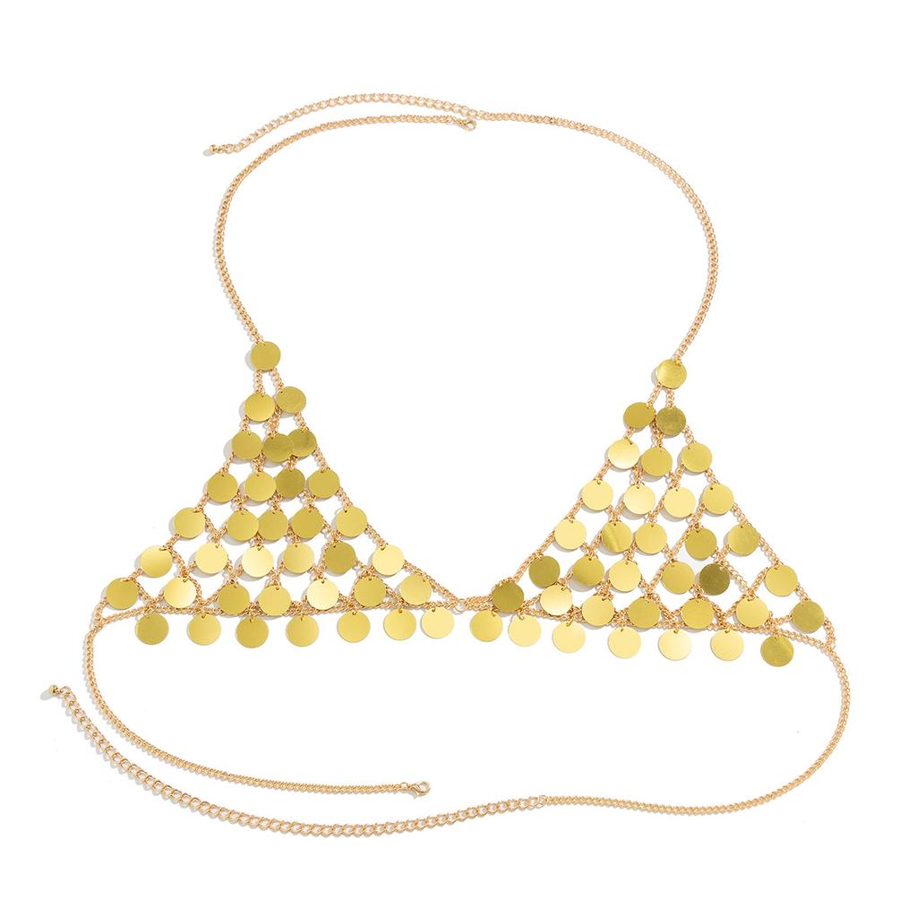 Sexy Bikini Accessories Tassel Chest Chain Body Chain Handmade Star Sequin Hot Girl Chest Ornament