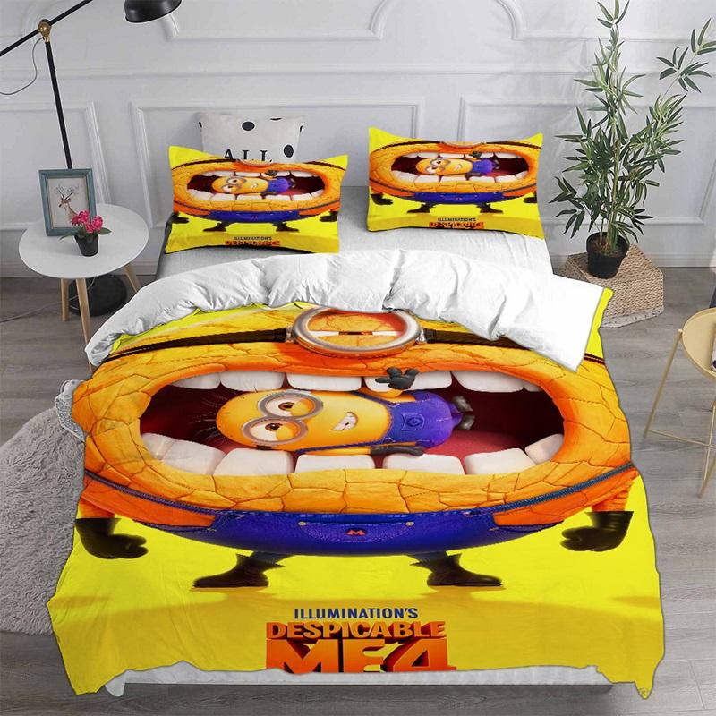 Despicable Me 4 Bedding Sets Comforter Quilt Bed Cover Duvet Cover Pillow Case 2-3 Pieces Sets Kids Adult Size