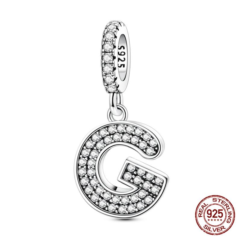 Original A-Z Beads 100% Copper 26 Letter Charms Fitoriginal Bracelet Diy Jewelry Making Women Gift