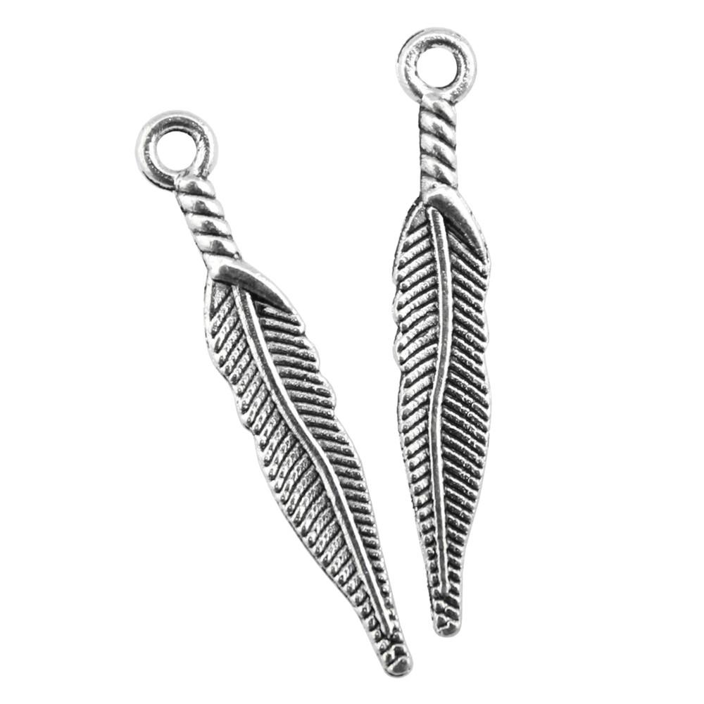Feather Charms Multi Color Alloy Leaf Pendants For Boho Style DIY Jewelry Accessories