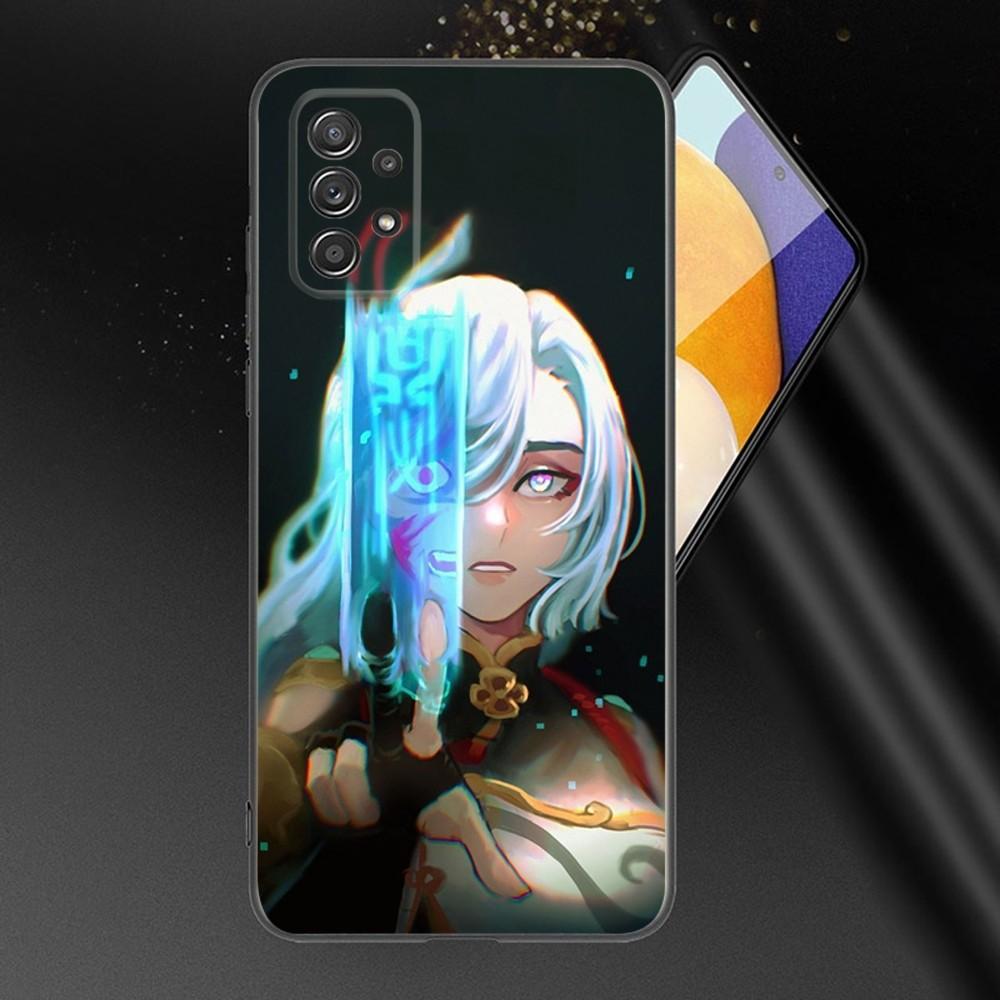 Genshin Impact Shenhe Phone Case For Samsung Galaxy A13,A21s,A22,A31,A32,A52,A53,A71,A80,A91 Soft Black Phone Cover