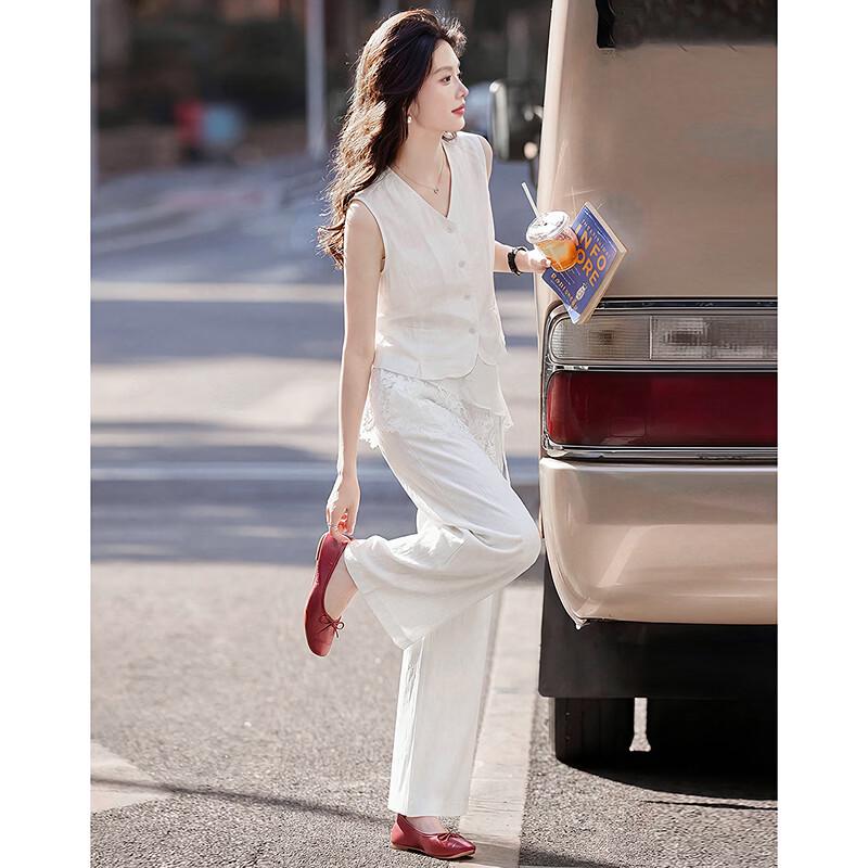 Elegant Lyocell Vest Two-Piece Set