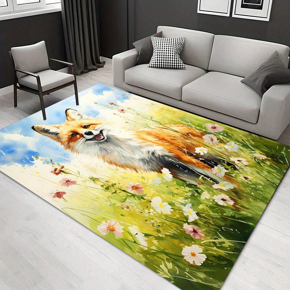 

1pc 1107921389Pattern Carpet, Area Rug For Living Room Bedroom Room Bed Chair Laundry Entryway Corridor Yard Non-slip Outdoor Camping Rug Fl 60cm by 90cm