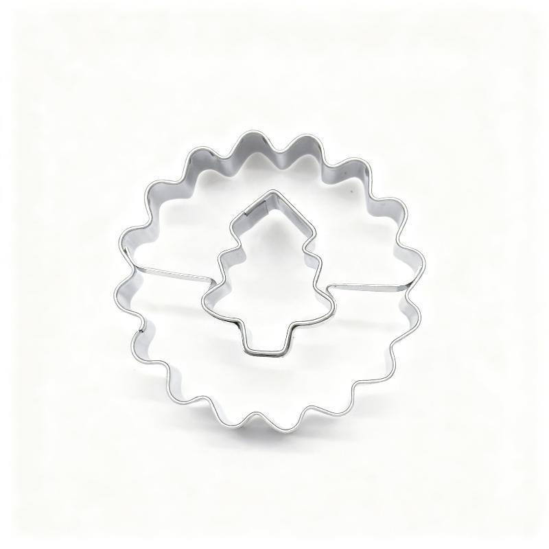 Stainless Steel Christmas Cookie Cutter Gingerbread Man Snowflake Star Shape Biscuit Mold Diy Cake Pastry Baking Making Tools