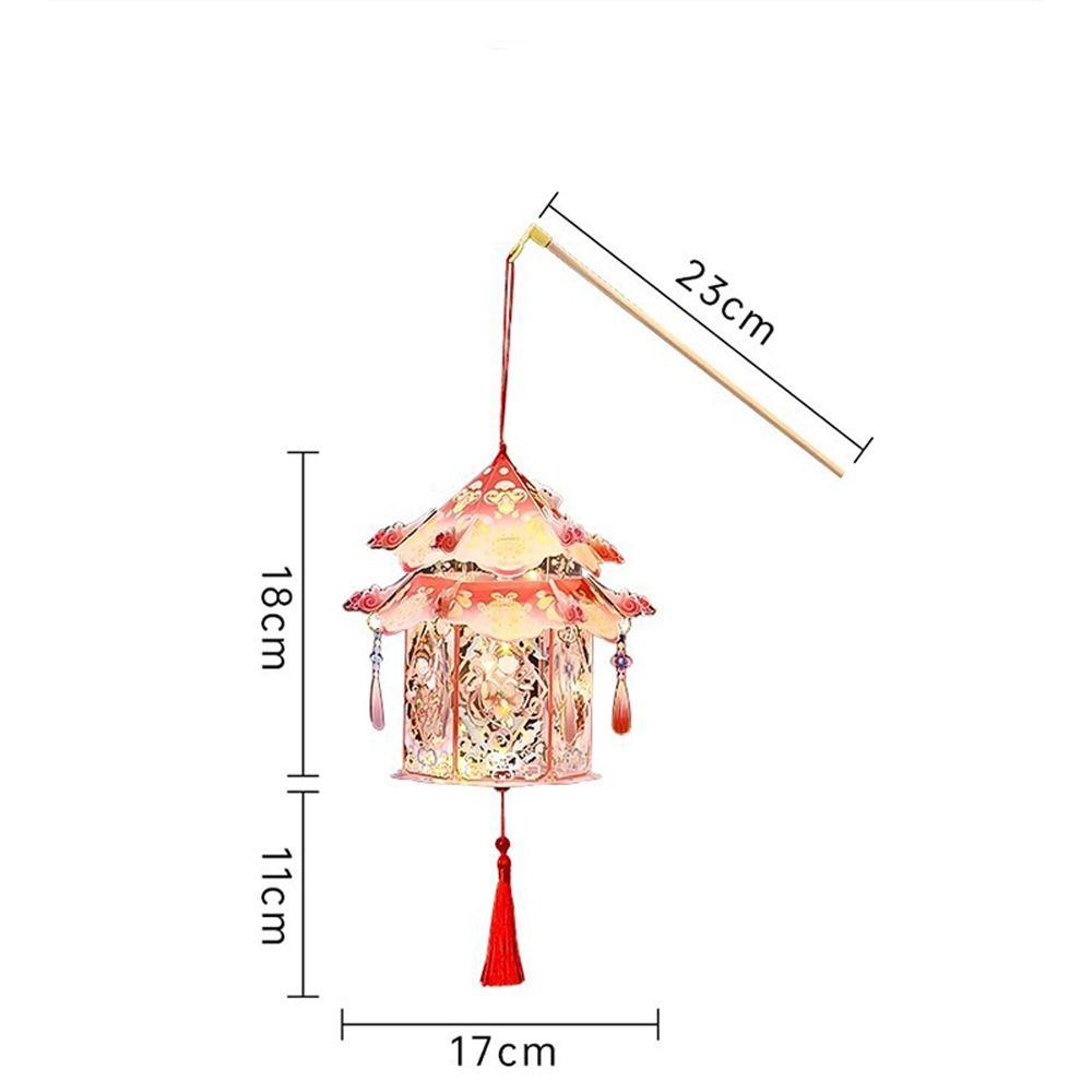 Blessing Words Mid-Autumn Festival Lantern PVC Material Handmade Lantern  Festival Celebration
