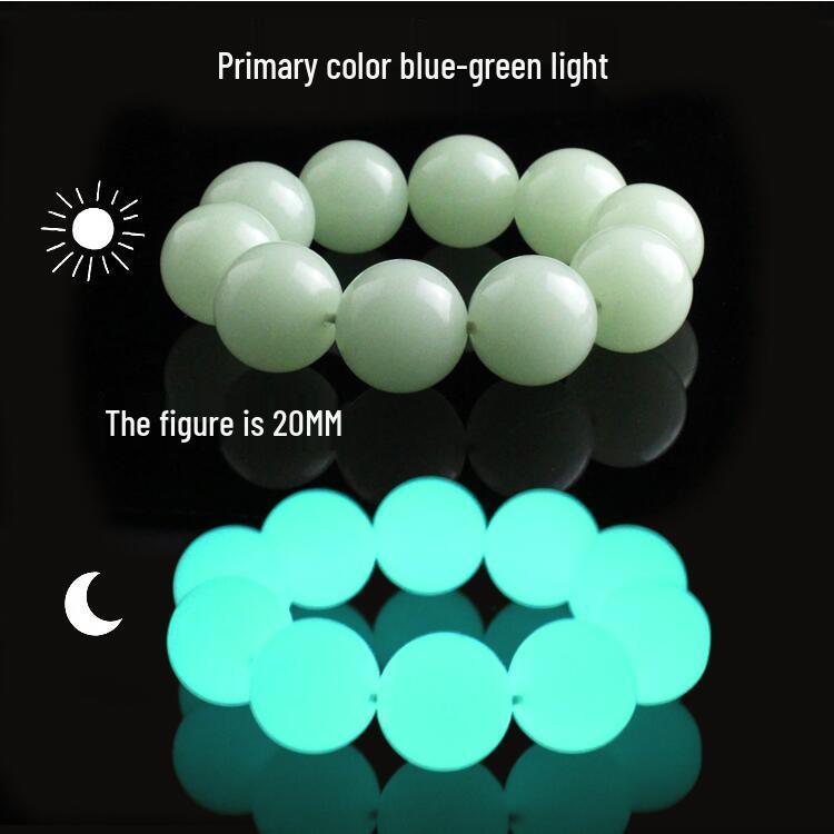 Świecąca w ciemności bransoletka dla par - Fluorescencyjny kamień Nocna Perła dla mężczyzn i kobiet