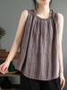 New Summer Retro Women's Vest Sleeveless Loose Pullover Bottom Suspender Top