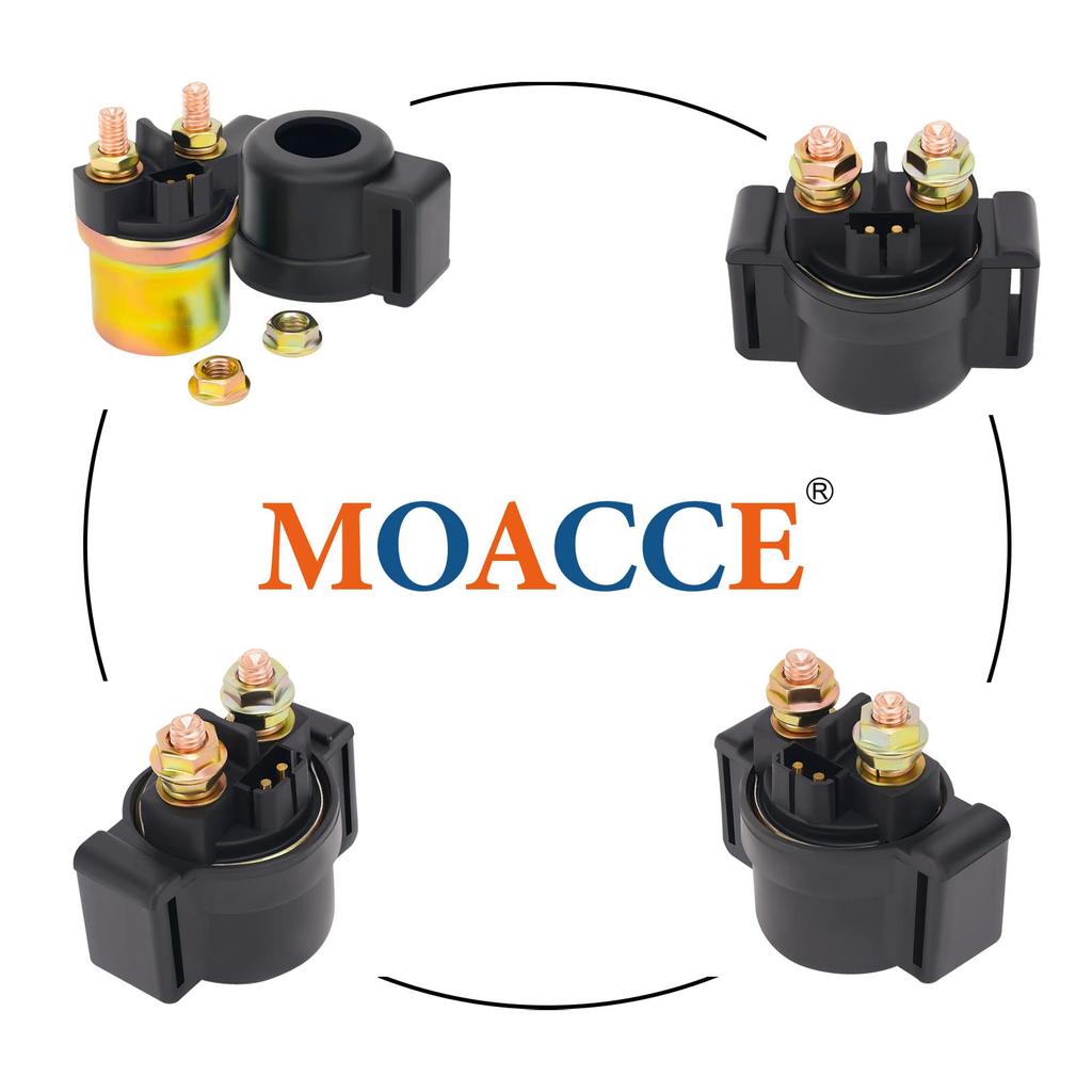 MOACCE Motorrad Zellrelais Starterrelais Magnetschalter Kompatible Modelle für Kawasaki EL250 Eliminator 250