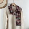Striped Knitted Scarf for Autumn and Winter New Scarf for Couples