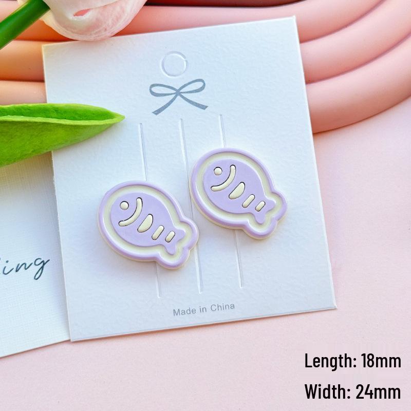 Cute Kitten & Fish Acrylic Charms: Jewelry, Phone Case, Crocs, Hair Clips & Accessories