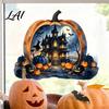 Outdoor Balcony Window Stickers Halloween Pumpkin Haunted House Static Stickers Waterproof PVC Castle Decals Decals Removable Clings for Home Glass