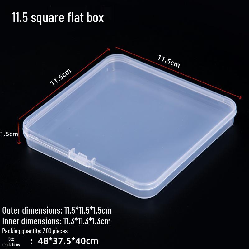 Rectangular Transparent PP Plastic Storage Box for Stationery, Cards, Hardware, Jewelry, and Fishing Gear