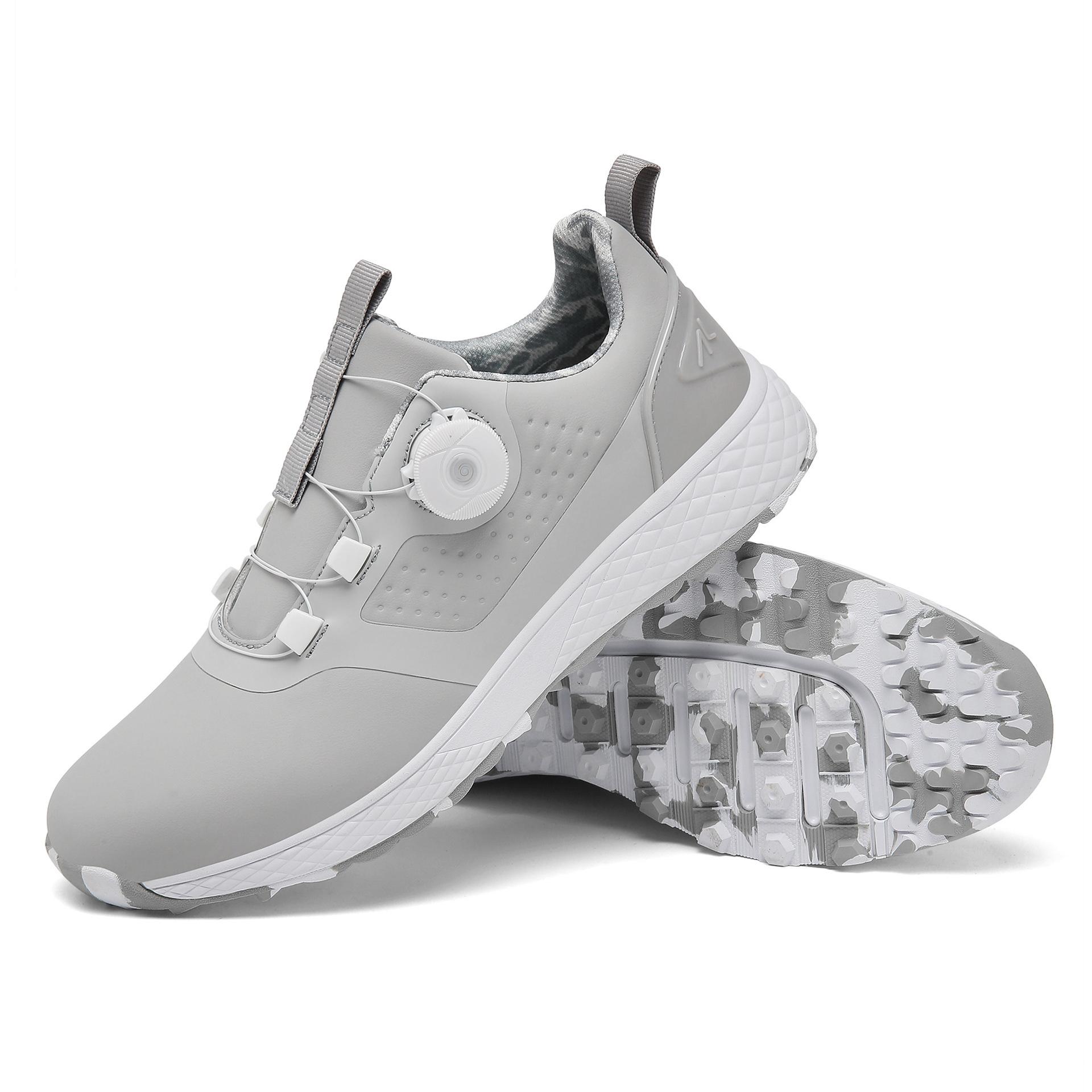 

Golf shoes men and women couple waterproof automatic knob telescopic shoelaces non-slip fixing nails outdoor sneakers 46