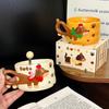 European-style Cartoon Dachshund Ceramic Coffee Cup Home Dessert Tea Cup Cute Mug Women Birthday Gift Water Mug Home Decoration