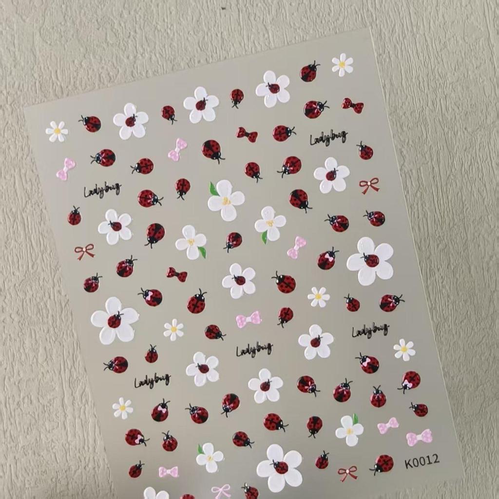3D Embossed Ladybug Nail Art & DIY Stickers for Phone Cases and Pen Holders