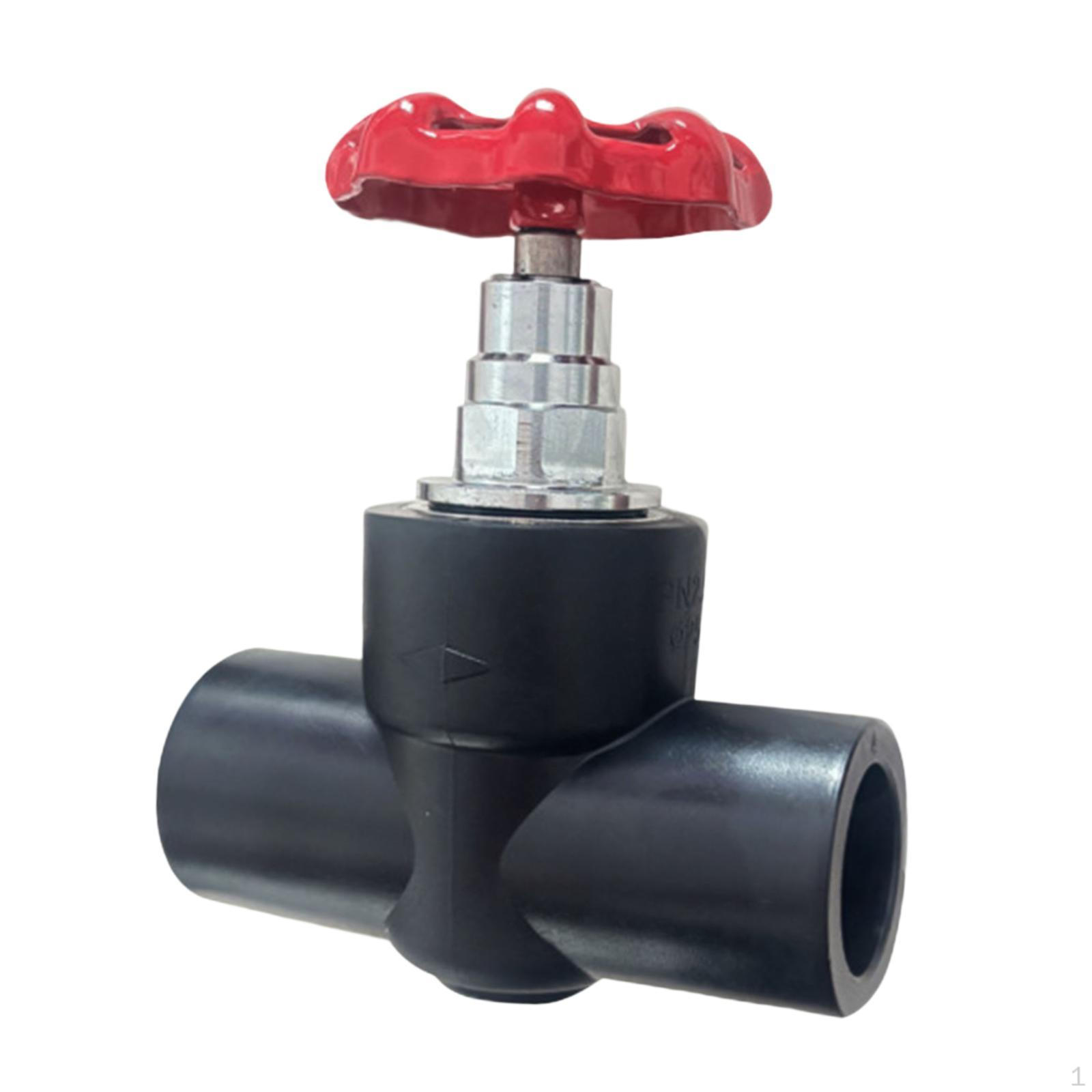 

Water Shut Off Valve Large PE Tube Fitting Round Handle Stop for Outdoor Pipelines Cold DN20