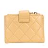 Used CHANEL Coin Case Matrasse Compact Wallet Card Case Lambskin Beige 31 Series