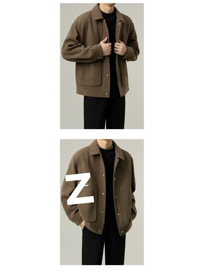 Herren Casual Revers Leichte Jacke – Verdickter Amerikanischer Stil für Frühling und Herbst
