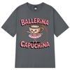 Cute Ballerina Capuchina Funny Coffee Meme Tshirt Espresso Lover Gift Italian Trendy Tees Aesthetic 100 Cotton Tshirts Unisex