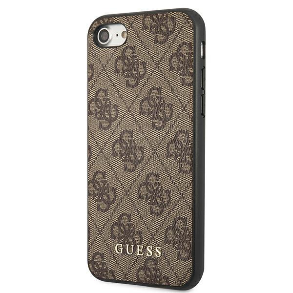 Guess Guhci8G4Gfbr Iphone Se 2022 / 2020 / 7 / 8 Brązowy/Brown Hard Case 4G Metal Gold Logo