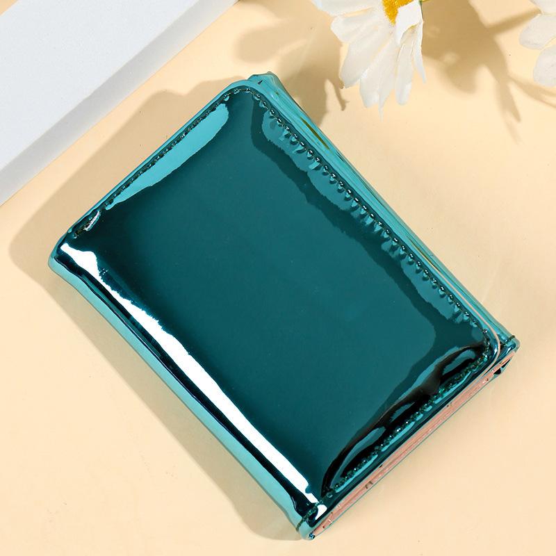 Three Fold Leather Small Slim Fashion Laser Women Wallet Multiple Card Slots Credit Card and ID Card Holder Women Wallet