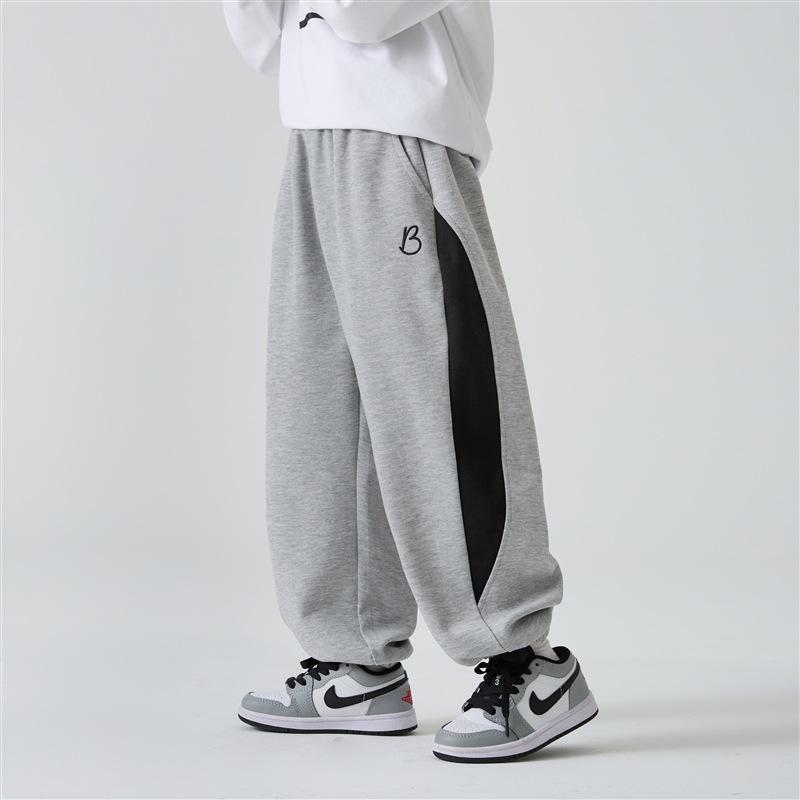 

Hai Ma 2025 Осень Мальчики Махровые Спортивные Штаны - Модные Спортивные Штаны в Корейском Стиле для Детей 170 cm серый