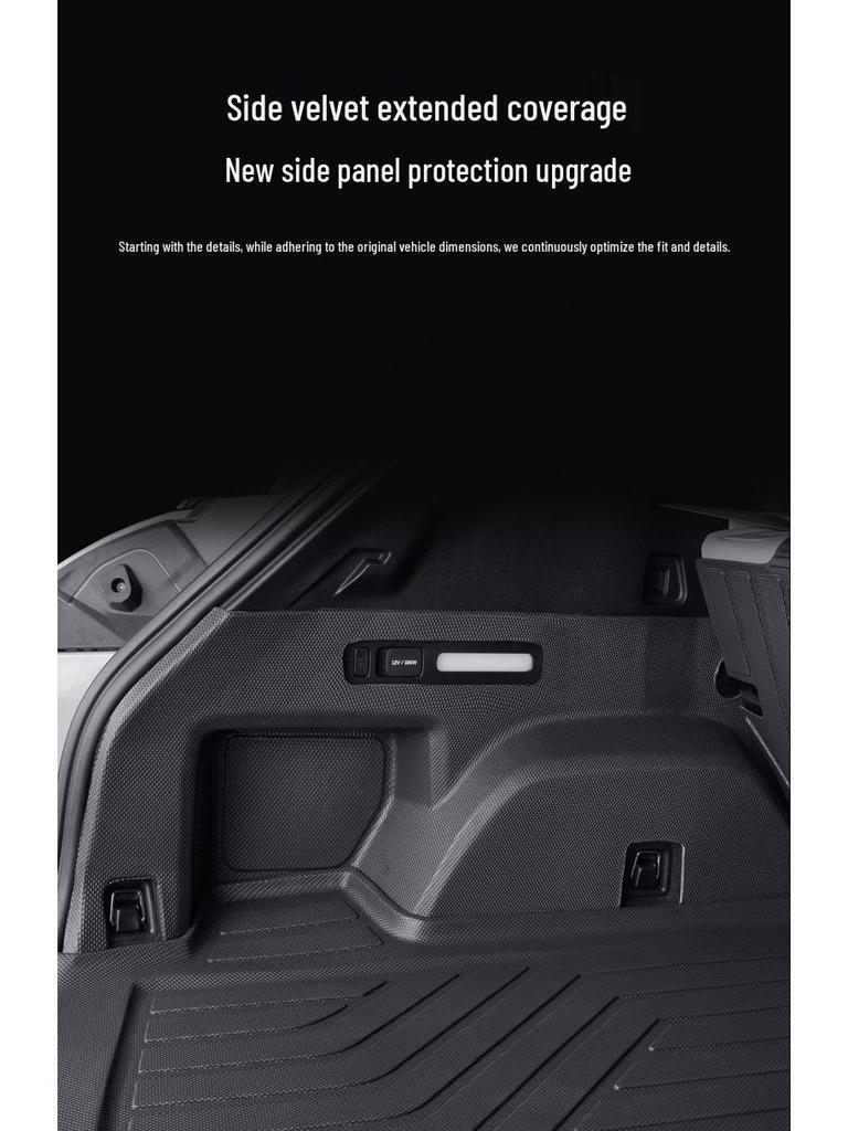 Compatible with 25 NIO ES6 models: TPE trunk mat, tailgate mat, door sill mat, and trunk cover.