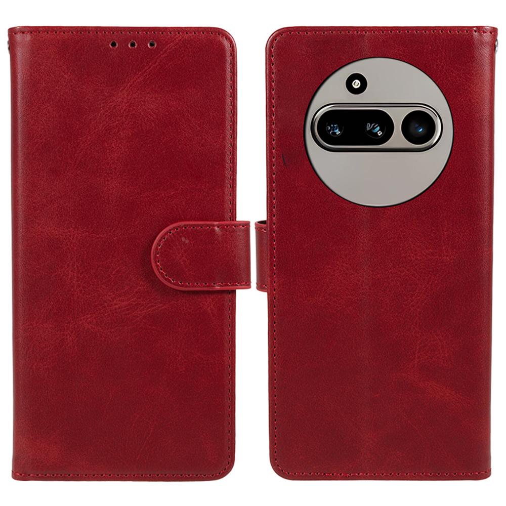 For Nothing Phone (3a) Case PU Leather Wallet Protective Phone Cover Calf Texture