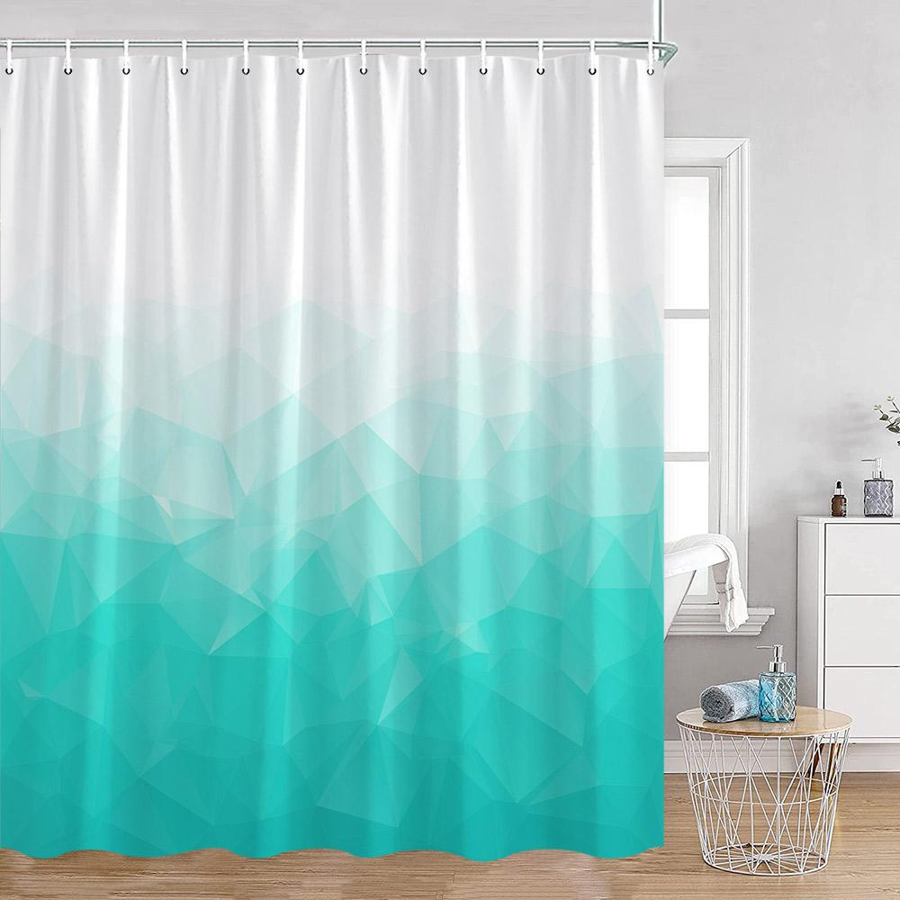 

Abstract Geometric Shower Curtain Gradient Colorful Pattern Fashion Bathroom Decorations Modern Polyester Fabric Bath Curtains 90x180cm-35x70in