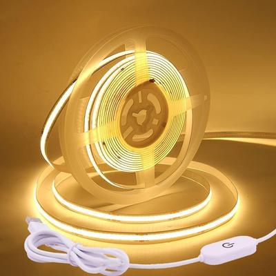 Bande lumineuse LED COB Super Lumineuse DC 5V 320leds/m avec Interrupteur Tactile Ruban COB Linéaire Pour Rétroéclairage Décoration de Cuisine