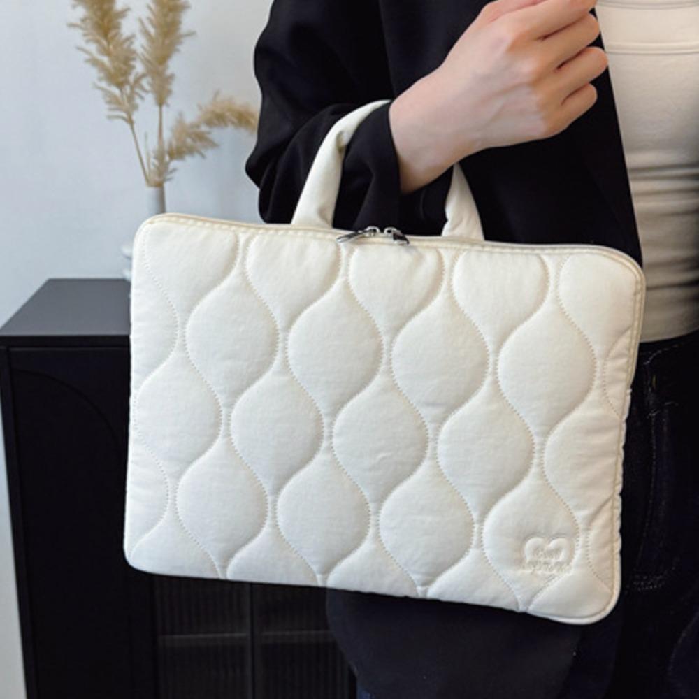 Stylish Handle Style Laptop Sleeve Sweet Simple Computer Handbag Lightweight Portable Laptop Bags School