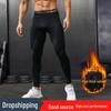 Men’s High Elastic Warm Compression Basketball Tights with Quick-Dry and Velvet for Autumn/Winter Fitness.