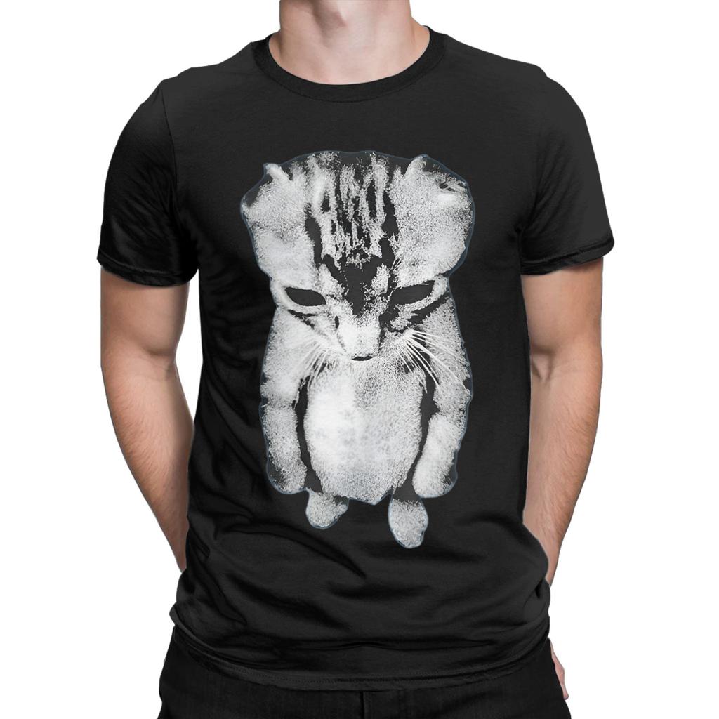 El Gato Munchkin Kitten Art Cotton T Shirt For Adult Summer Streetwear TShirts Crewneck Harajuku Tees Oversize Printed Tops