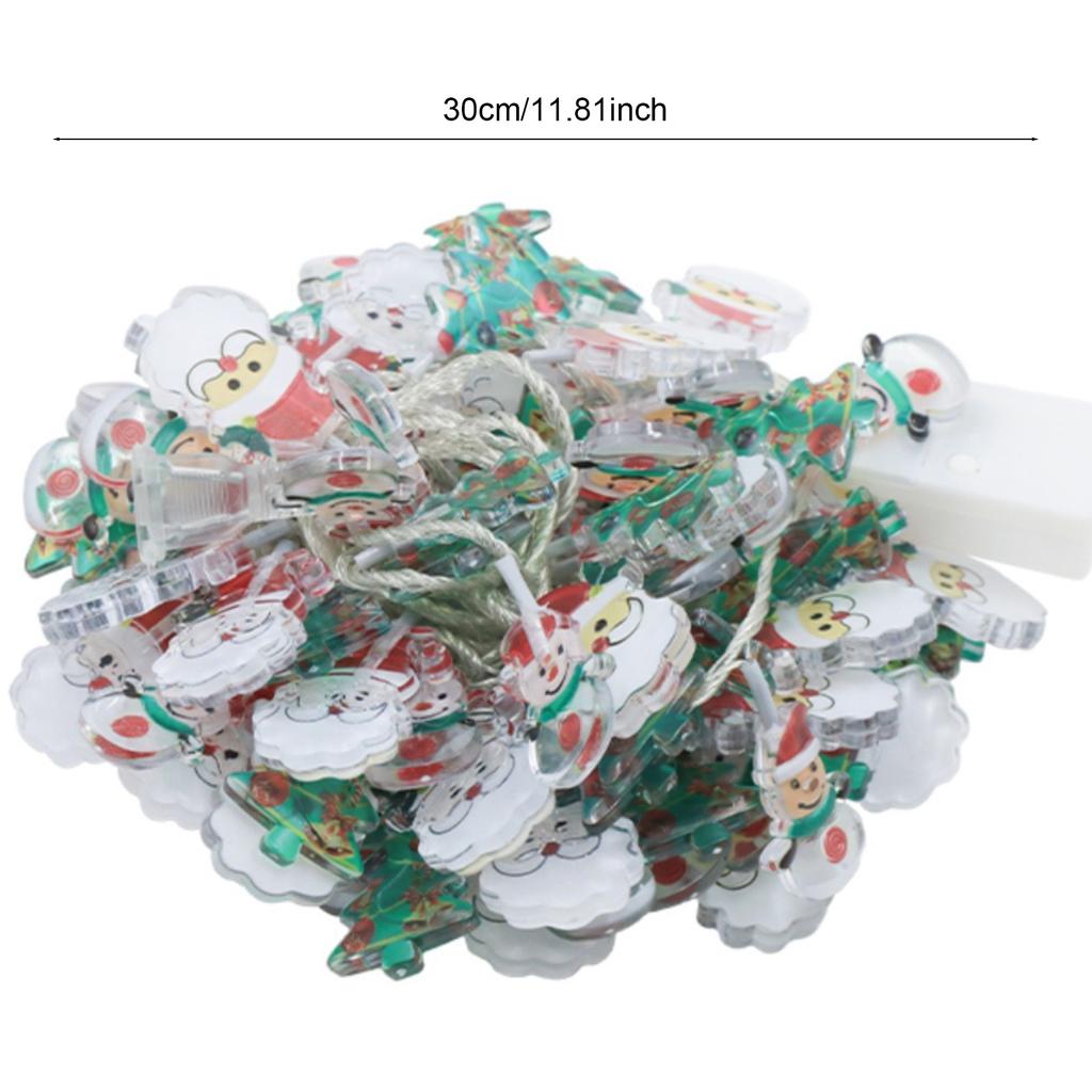 Christmas Light Strings Snowman Santa Christmas Tree Ornaments Festive Window Dressing Lights Warm