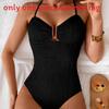 Elegant Polyester One Piece Swimsuit For Women With Tie Straps For Water Sports And Pool Use
