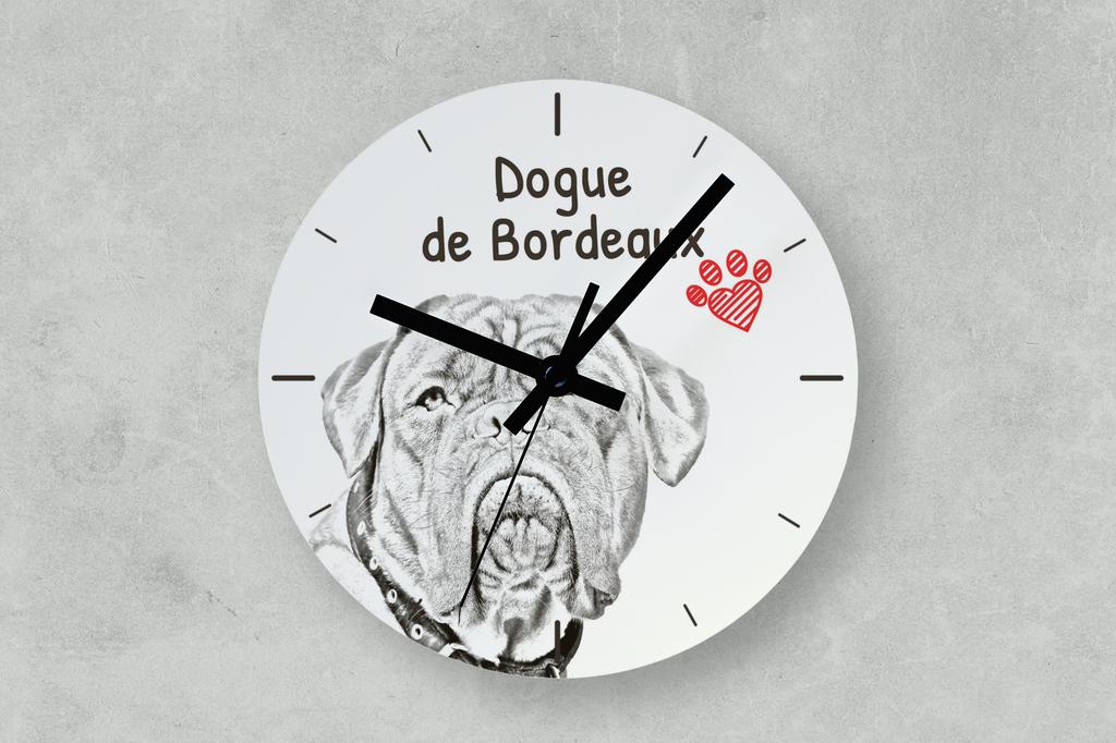 Dogue de Bordeaux, French Mastiff, Bordeauxdog – Wall clock with a dog, shelf clock with a print | Art-Dog