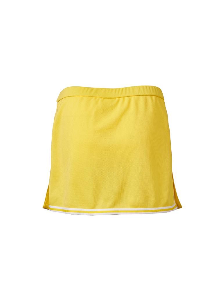 MILES AND MILES AND MILES Pique Mini Skirt_Yellow