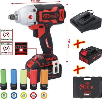 Atornillador de impacto KS Tools eMONSTER515.6100