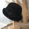 Winter Big Head Waist with Plush Fisherman's Hat Ear Protection Korean Edition Thickened Warm Plush Bucket Hat