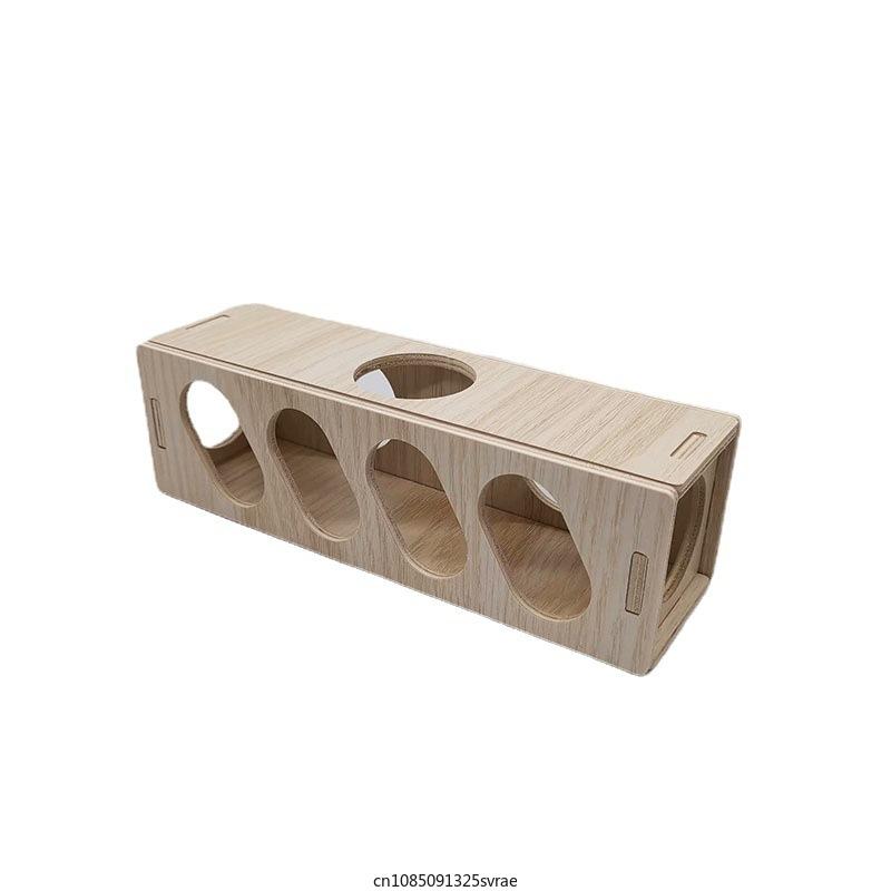 Hamster Tunnel Toy Hamster Climbing Hideout Guinea Pig Exploring Wooden Tunnel Exercise Escape Toy Small Pets Supplies