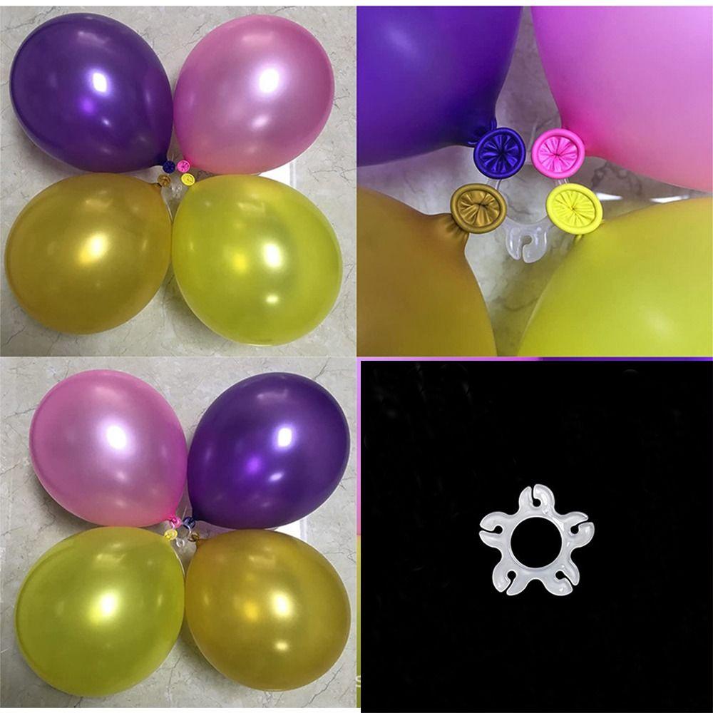 

100 шт. в форме цветка, подставка для арки для воздушных шаров, пластиковые зажимы для воздушных шаров для арки для воздушных шаров, дня рождения, свадьбы